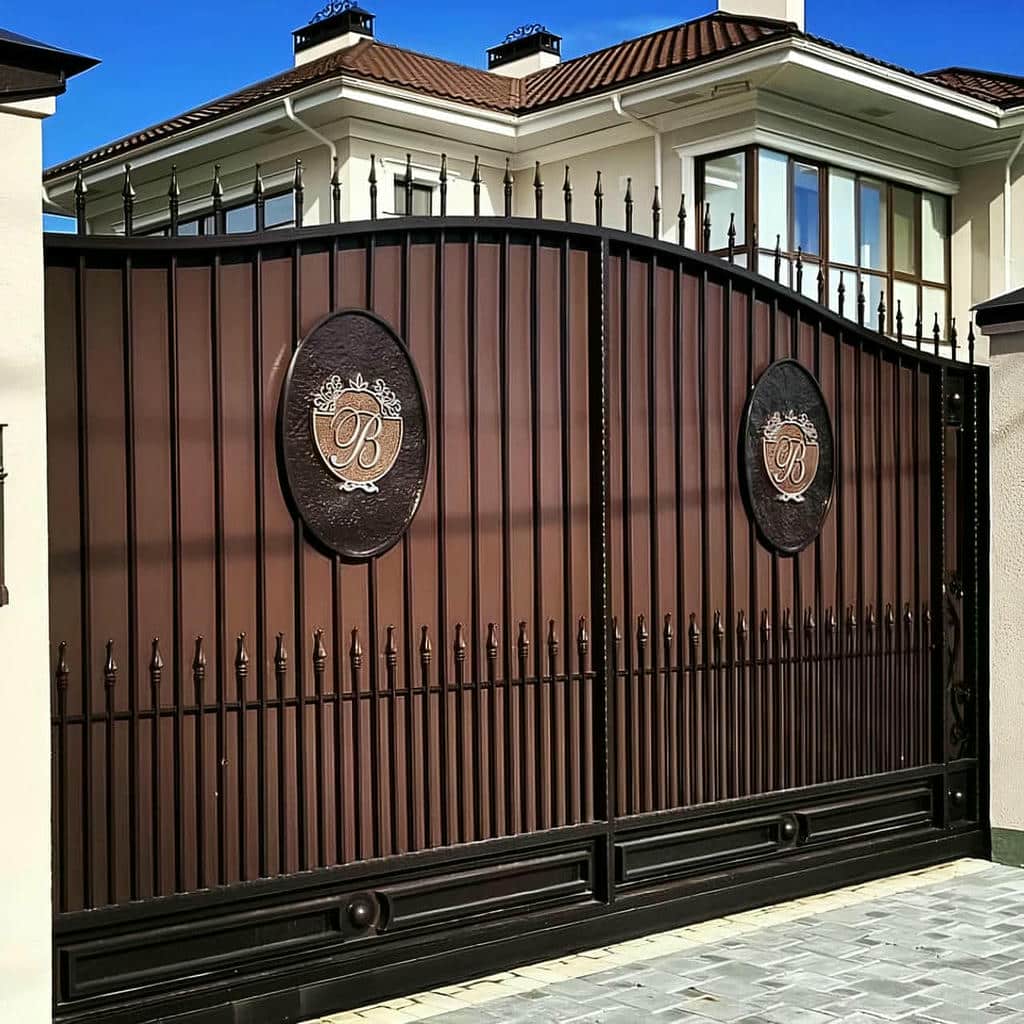 کارخانه درب حیاط رنگ کوره ای در کردان