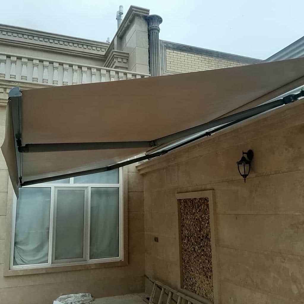 نصب سایبان برقی ضدزنگ در فشم