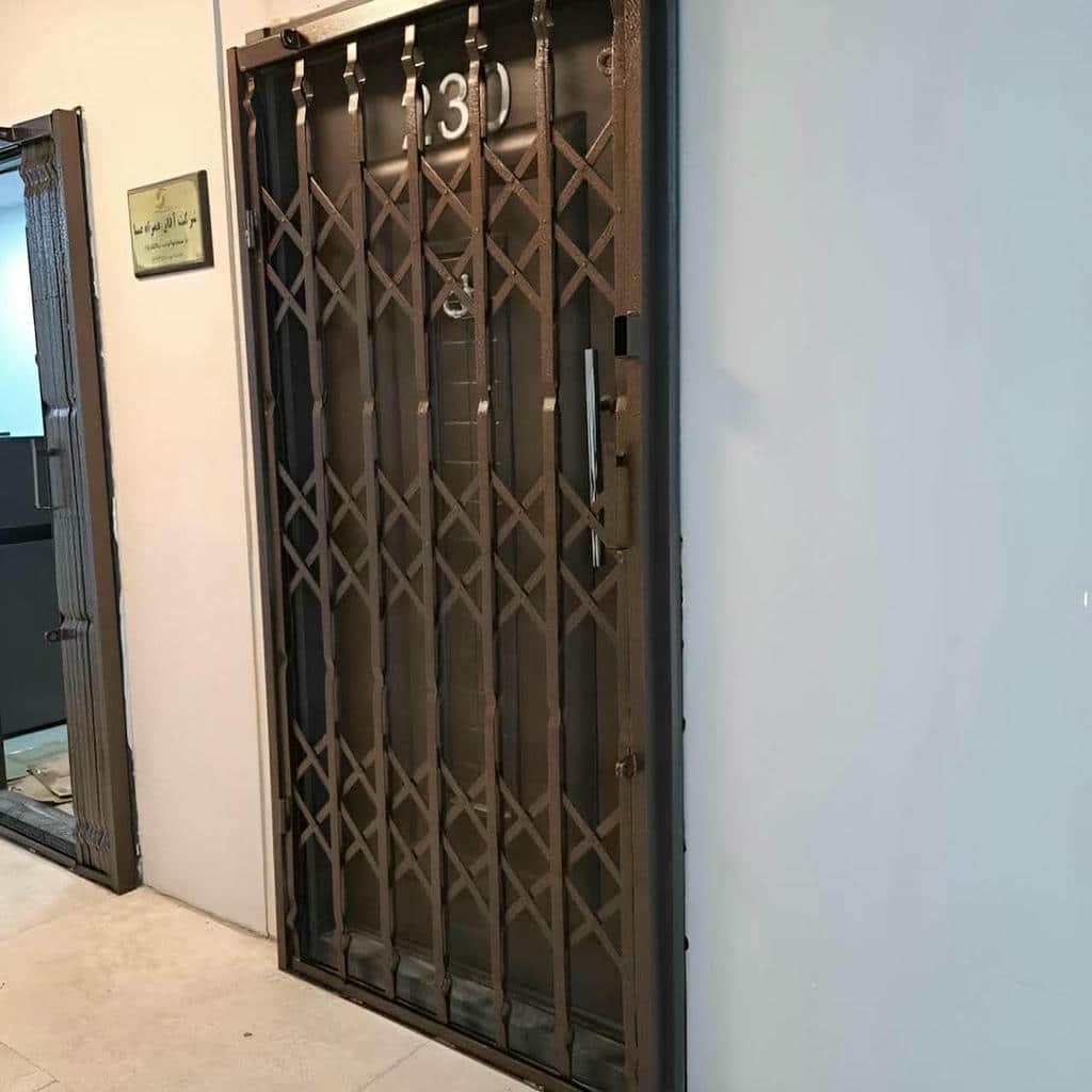 کارخانه درب حفاظ آکاردئونی با قفل ضدبرش در اشتهارد
