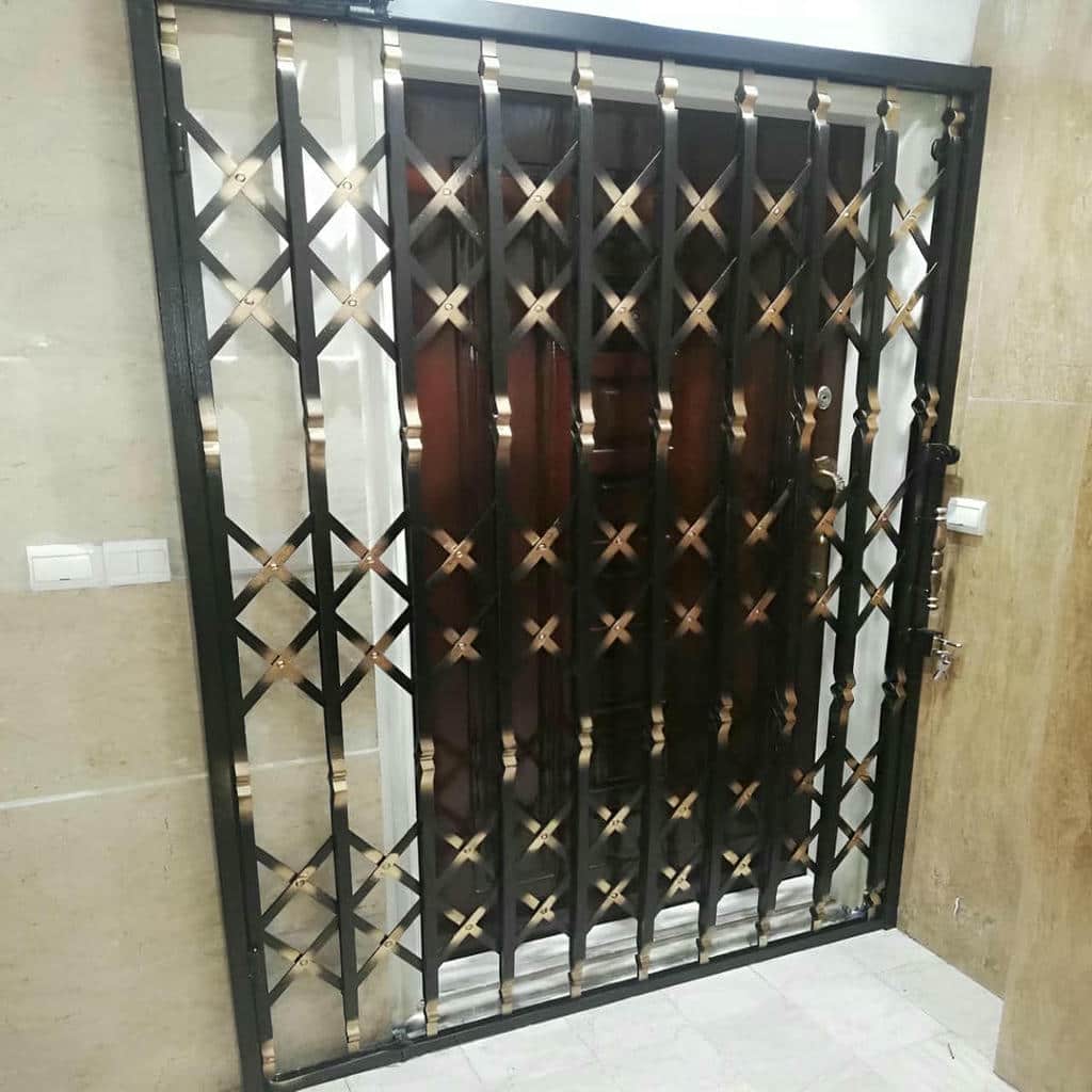 قیمت درب حفاظ آکاردئونی سه گل در اشتهارد
