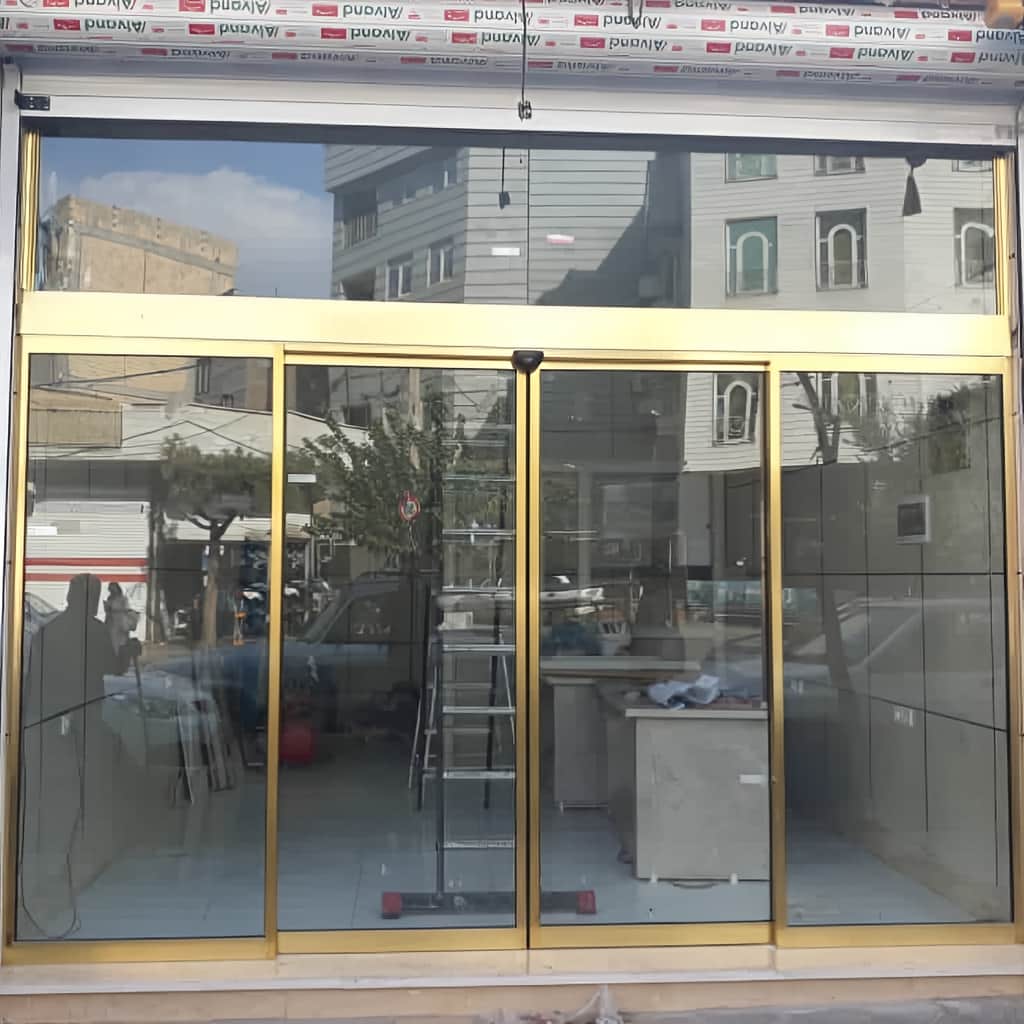 نصب درب اتوماتیک شیشه ای با موتور کم صدا