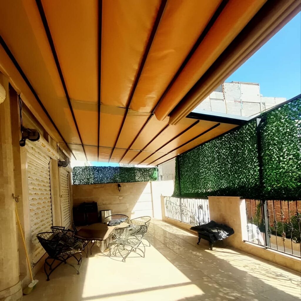 نصب سقف جمع شونده با آب بندی دقیق