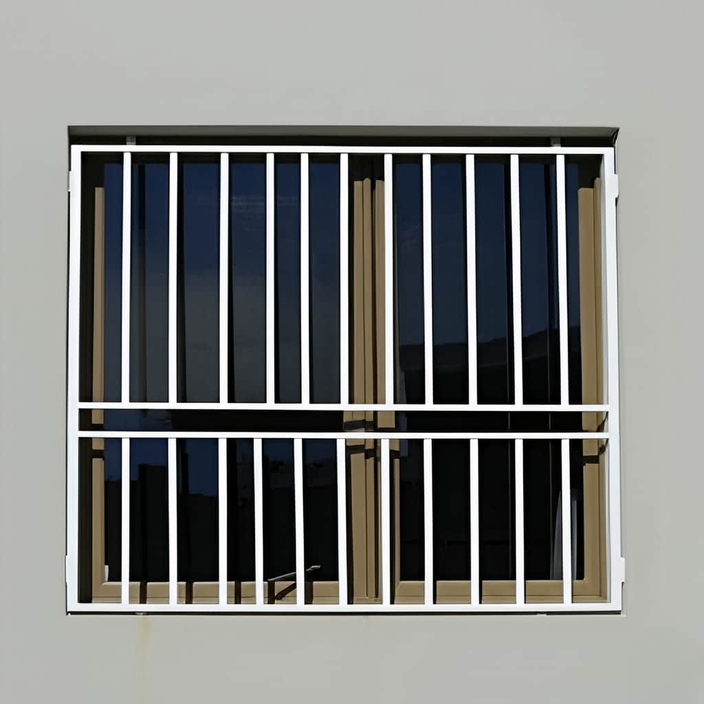 نرده پنجره ساده پروفیلی با رنگ مقاوم