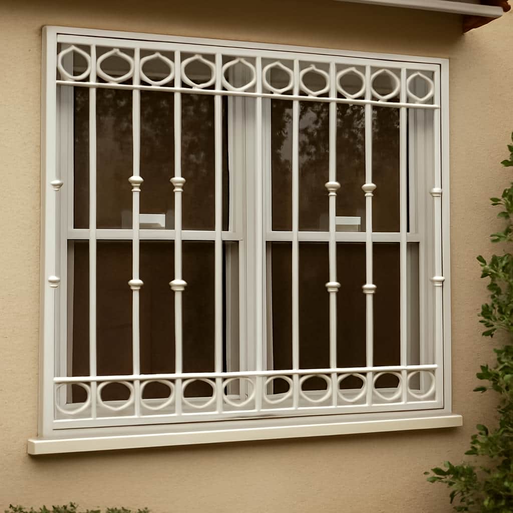 اجرای حفاظ پنجره کلاسیک طرح رومی برای نمای ساختمان