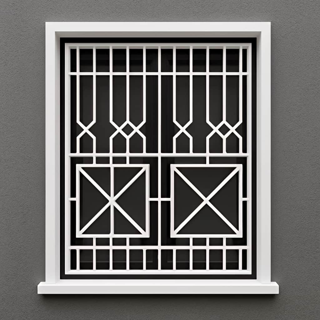 حفاظ پنجره مدرن هندسی برای خرید ایمن و زیبا
