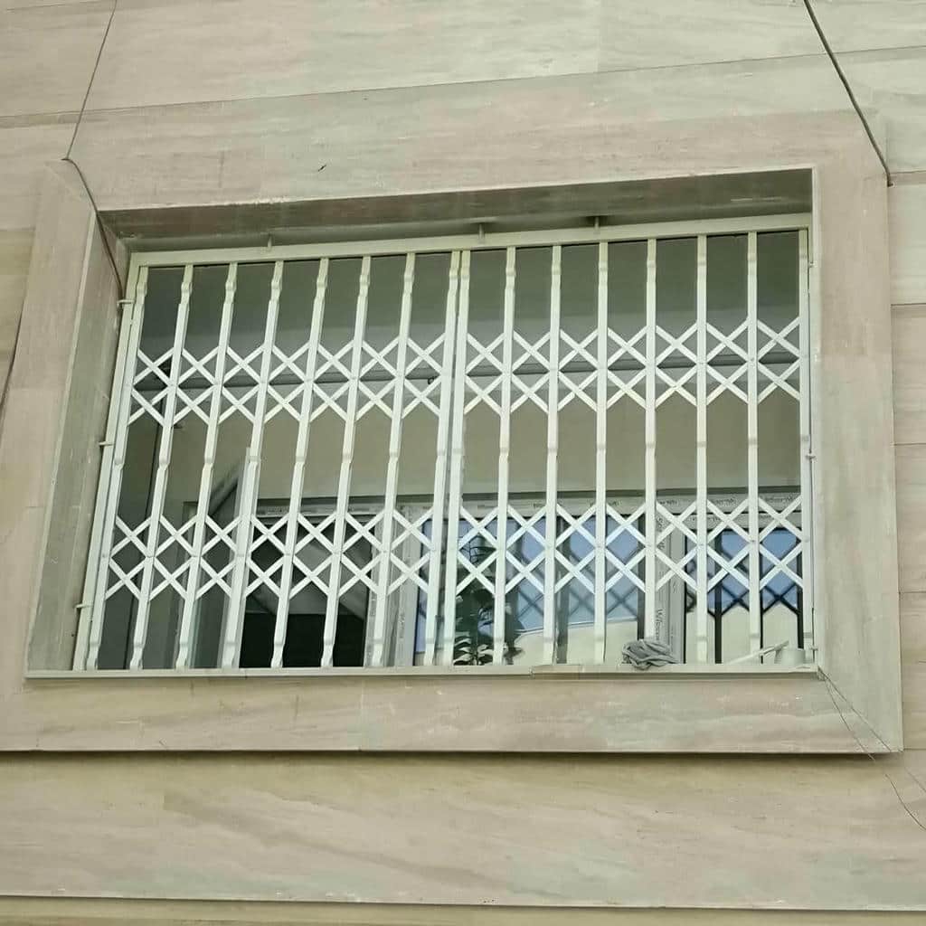 خرید درب آکاردئونی ضد سرقت آپارتمان با طرح لوزی دوبل