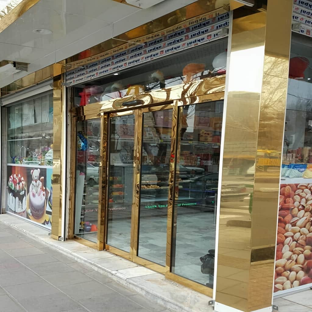 درب اتوماتیک شیشه ای بیمارستانی سنسور حرکت با اپراتور آرام