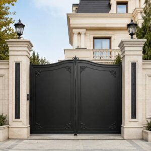10 طرح درب پارکینگ مشکی طلایی