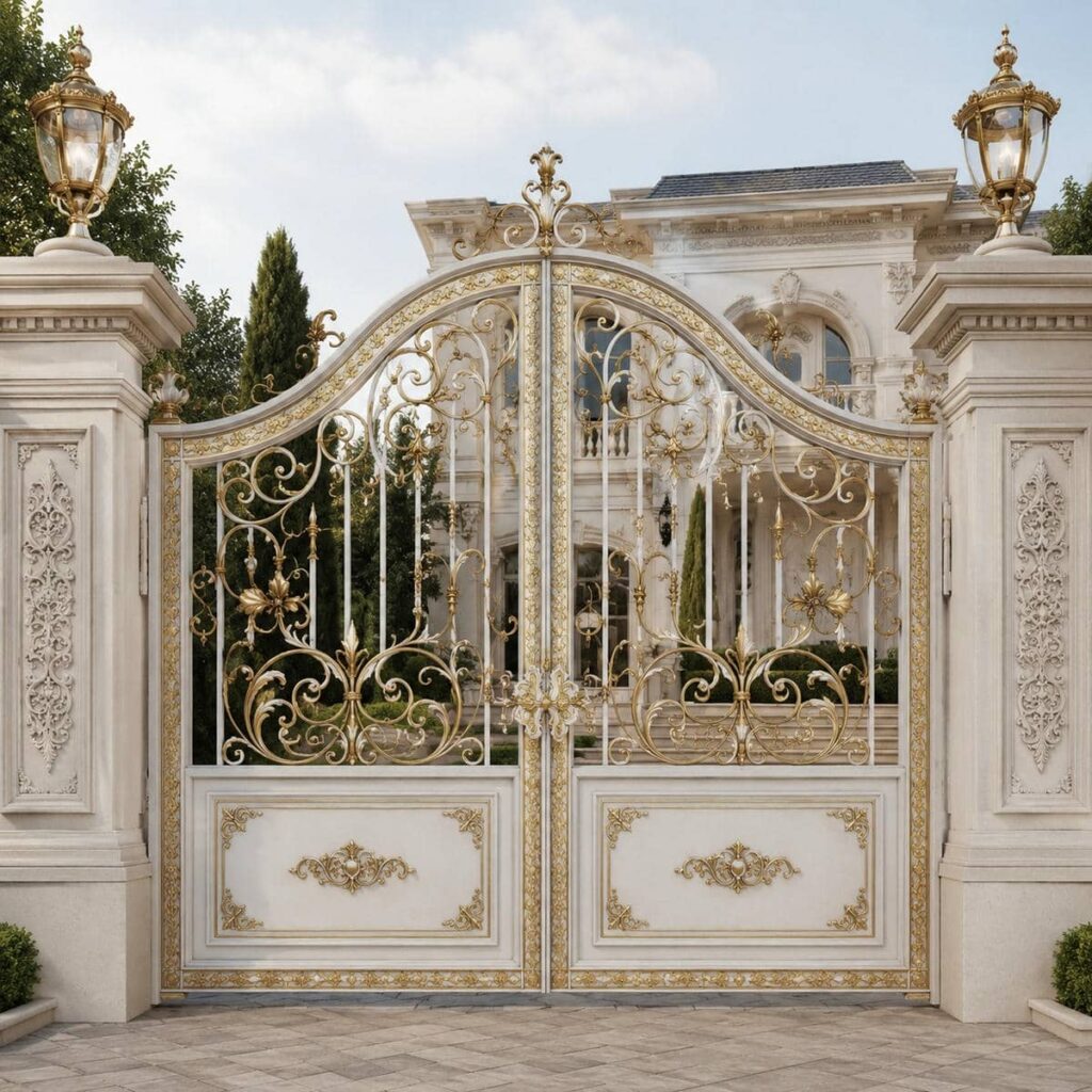 درب ویلایی طرح چوب فلزی برای اجرای ورودی مدرن