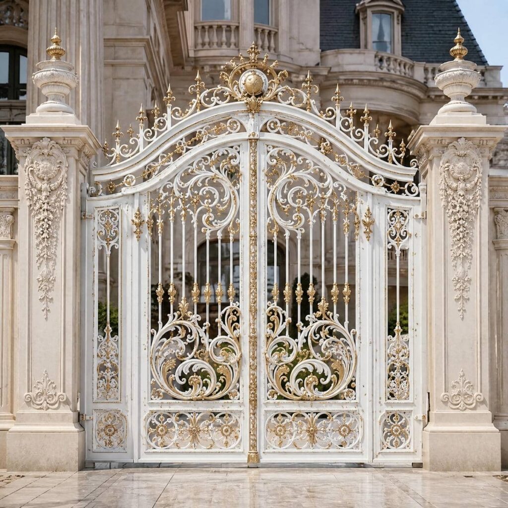 8 مدل درب پارکینگ فلزی نمای ساختمان