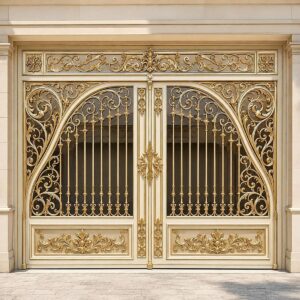 6 طرح درب پارکینگ آهنی ریلی