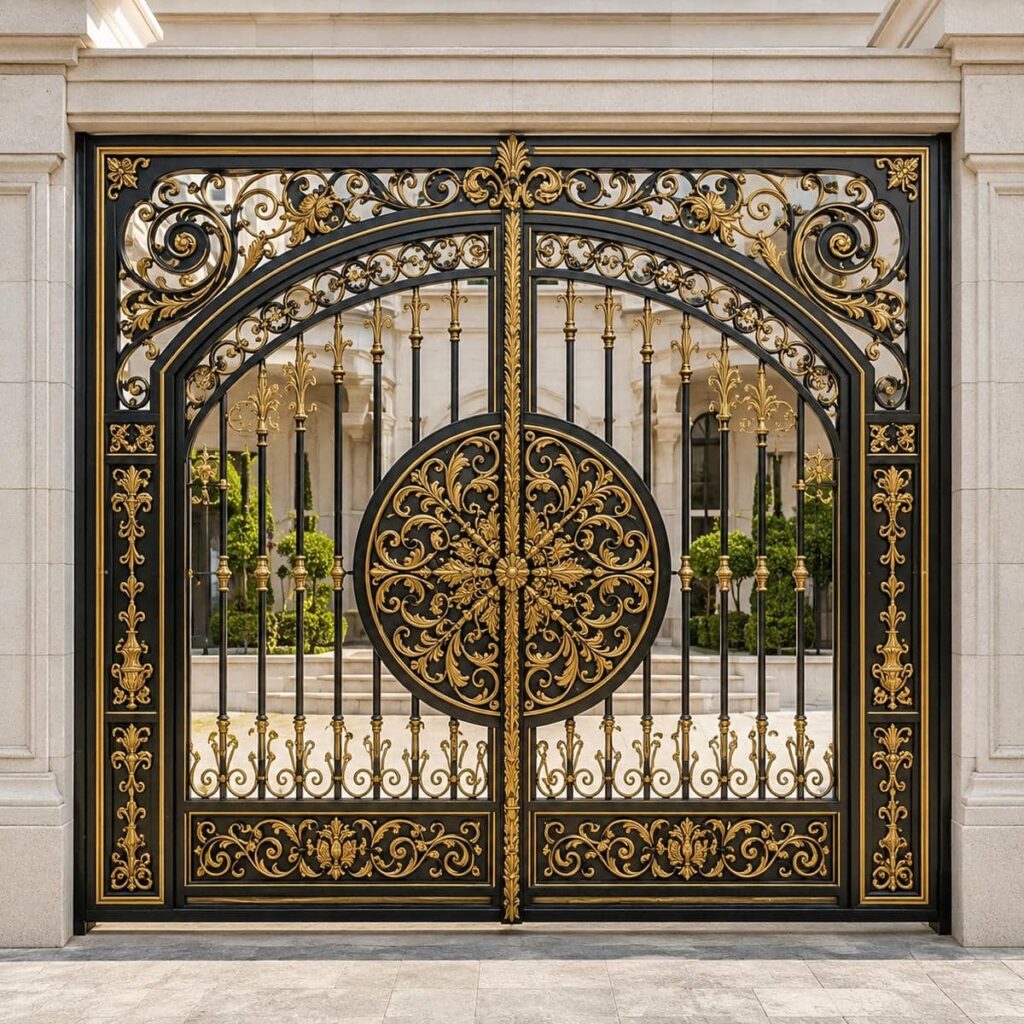 خرید درب فلزی CNC حیاط برای ورودی اصلی ساختمان