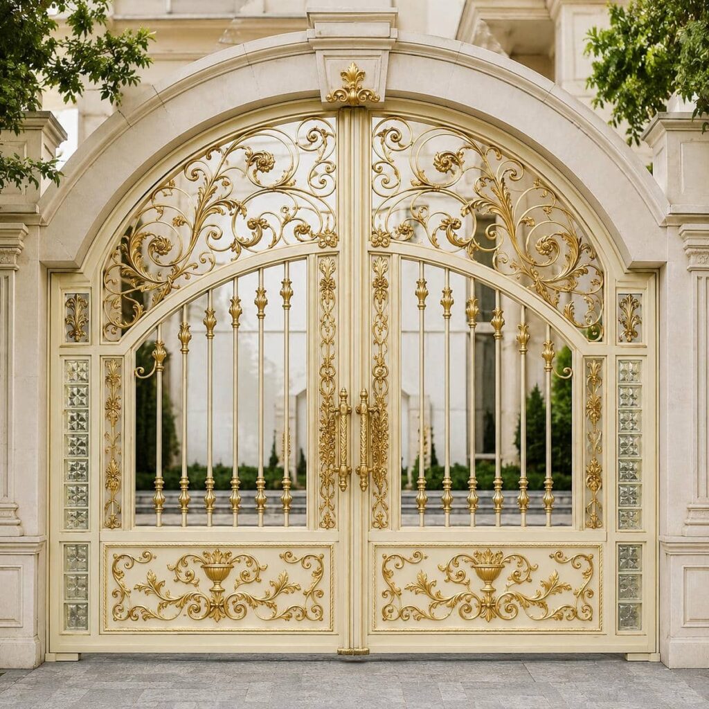 درب پارکینگ ویلایی دو لنگه ساده برای خرید مطمئن