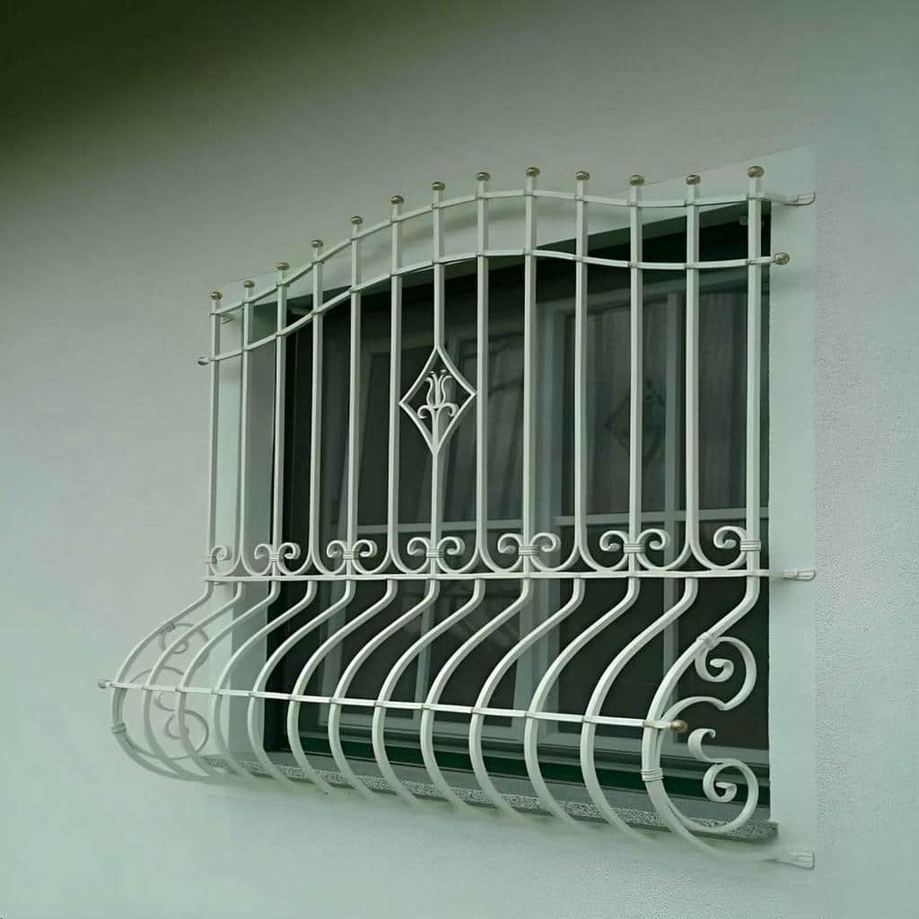 حفاظ پنجره فرفورژه گل نرده برای خرید ایمن و زیبا