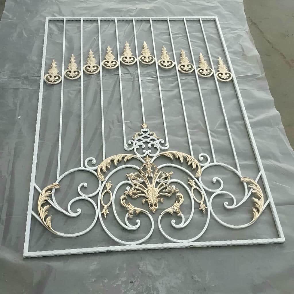 اجرای نرده پنجره فرفورژه گل دار با پروفیل مقاوم