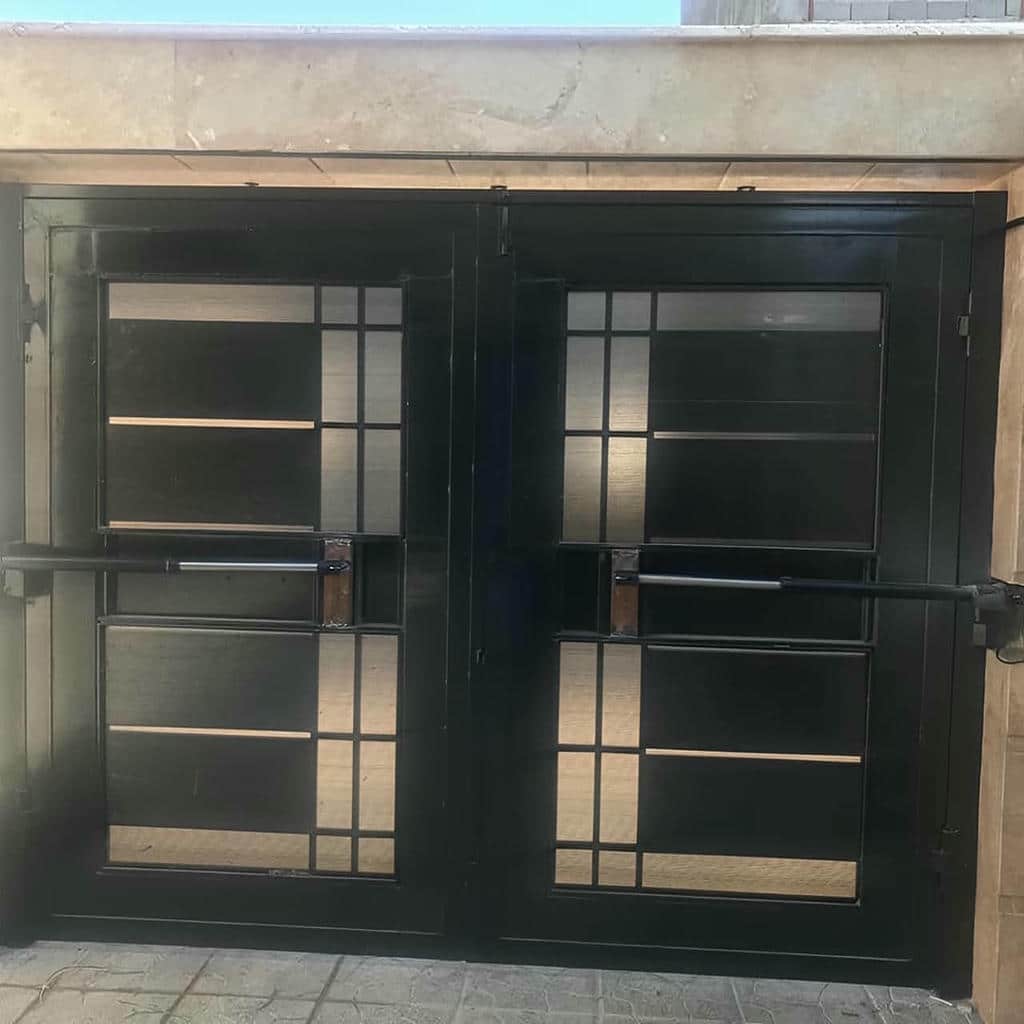 درب پارکینگ کشویی محوطه CNC برای اجرای نمای منظم
