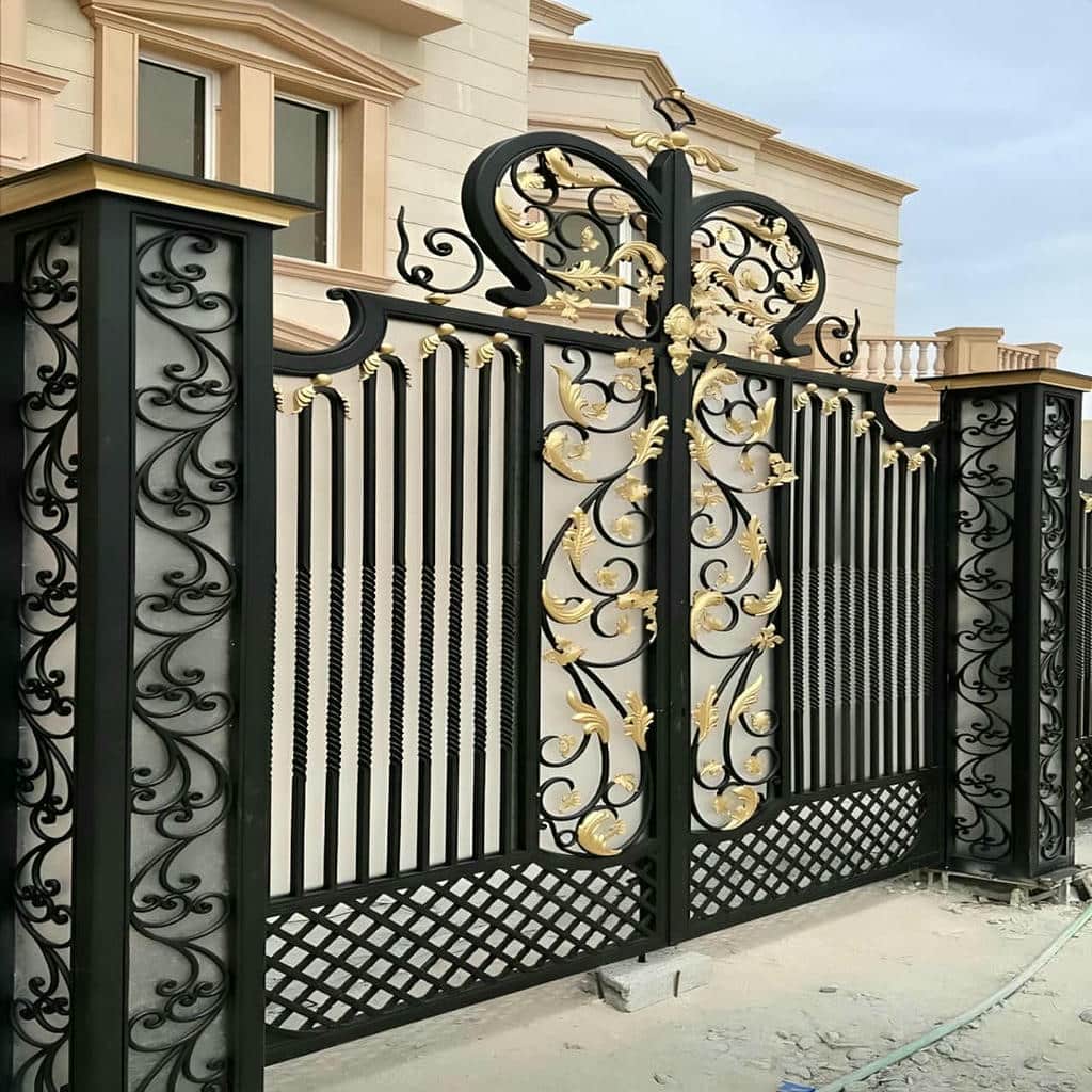 درب حیاط فرفورژه نمای رومی برای استعلام قیمت و انتخاب