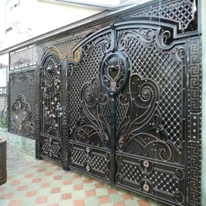 9 طرح درب حیاط نمای آجری