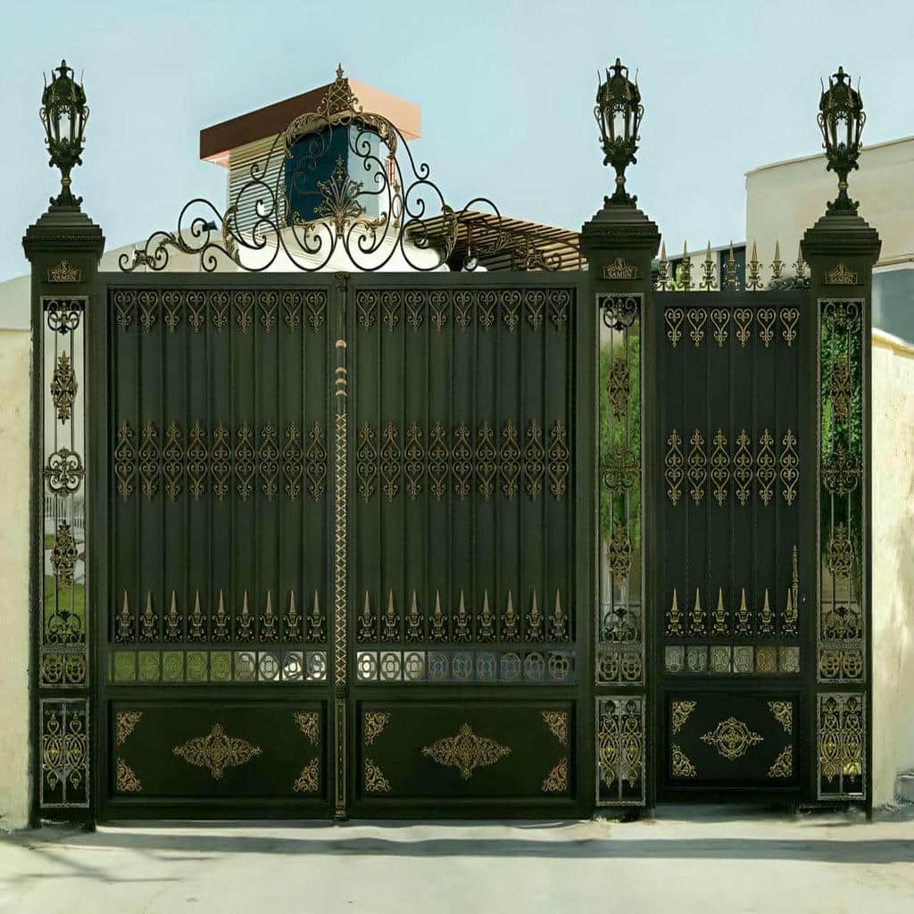 14 نمونه درب حیاط مشبک نورگیر