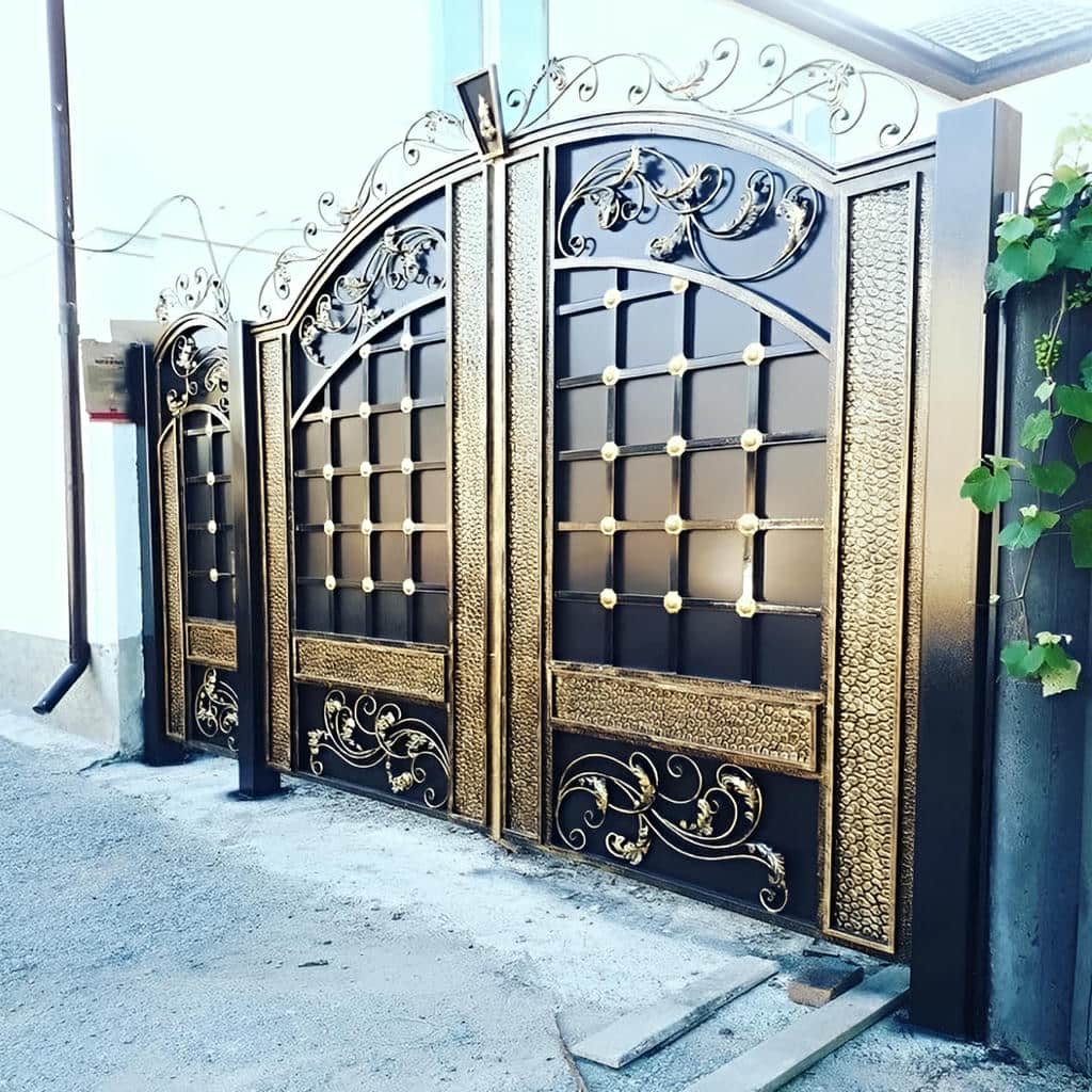 خرید درب آهنی حیاط طرح مدرن برای ورودی اصلی