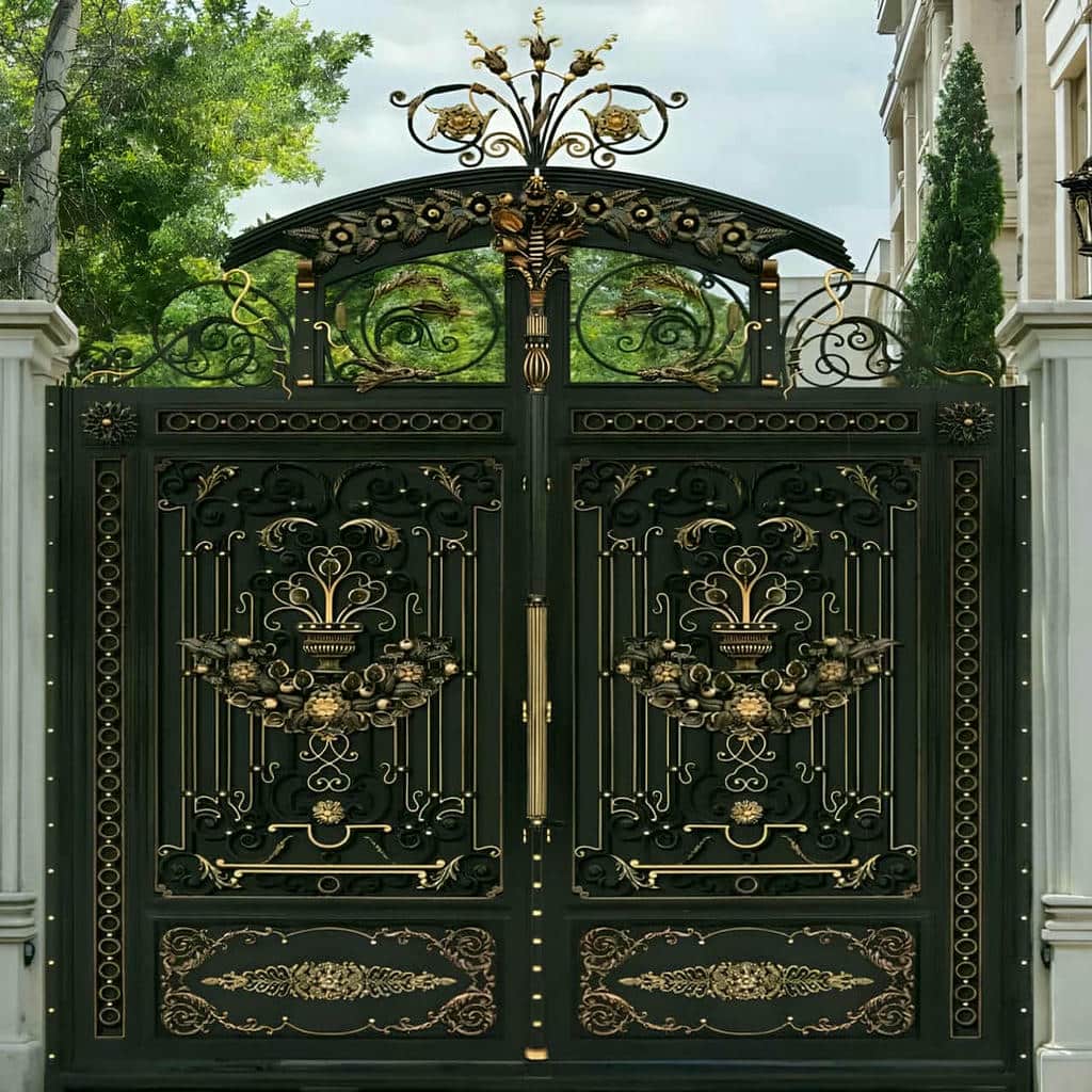 درب ویلایی فرفورژه نمای رومی برای مشاوره تخصصی