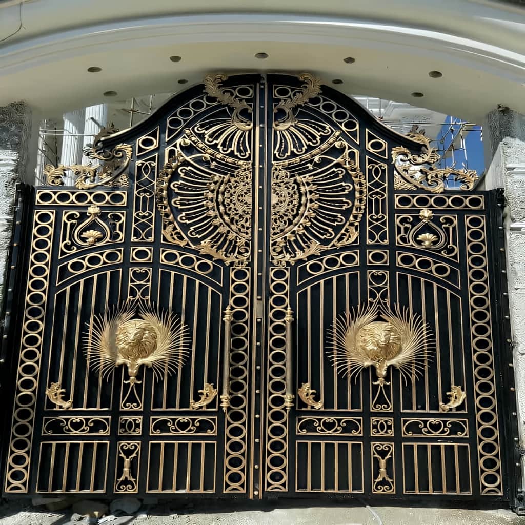 خرید درب فلزی حیاط حصاری عمودی برای ورودی اصلی