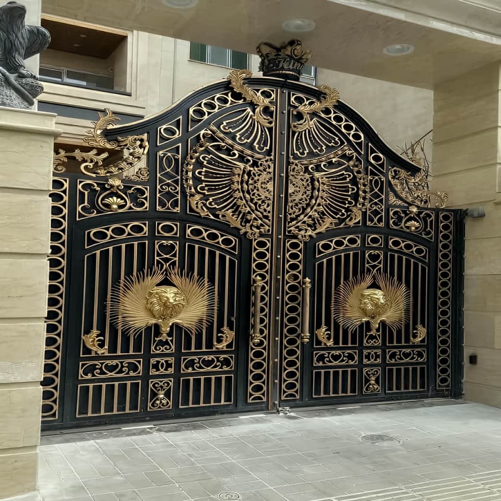 درب پارکینگ فلزی نمای ساختمان مشبک برای تعادل حریم و تهویه