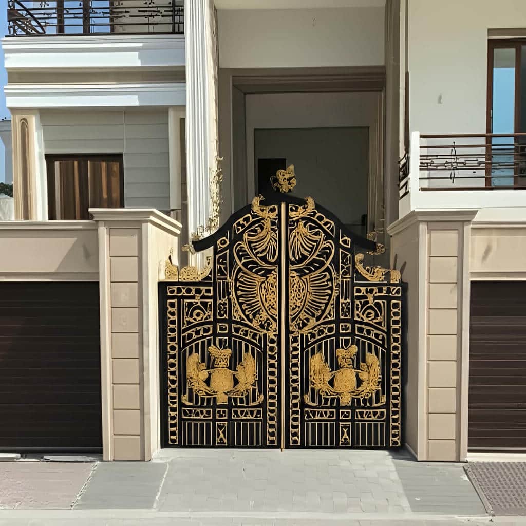 درب حیاط برش لیزری هندسی مناسب