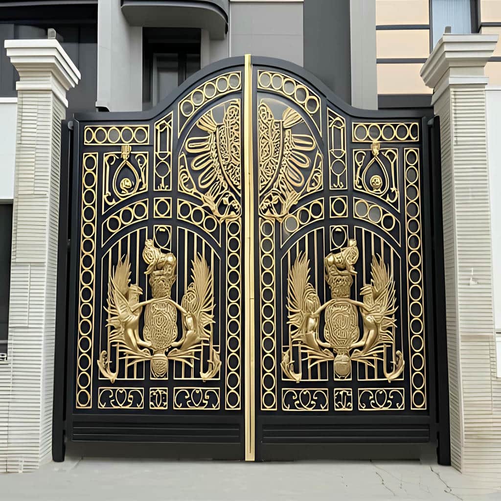 درب حیاط ورق پانچ با اجرای دقیق قاب و چهارچوب
