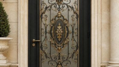 8 نمونه درب پارکینگ مینیمال خطی