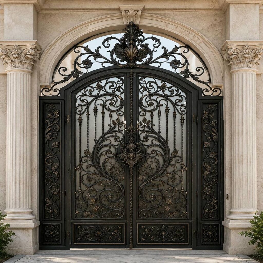 قیمت درب پارکینگ لوکس ورودی ویلا وابسته به متریال و اجرا