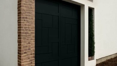 7 طرح درب پارکینگ برش لیزری طرح هندسی