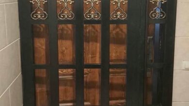 حفاظ تاشو روی درب آپارتمان: حفاظ آکاردئونی
