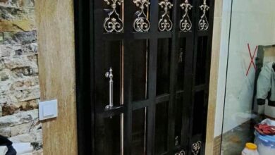 محافظ فولادی درب آپارتمان : خرید محافظ آکاردئونی