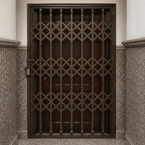 امنیت درب آپارتمان با محافظ آکاردئونی