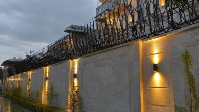 ساخت محافظ فولاد شاخ گوزنی بالای دیوار