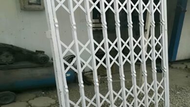 انواع محافظ ورودی با قفل مخفی: حفاظ آکاردئونی
