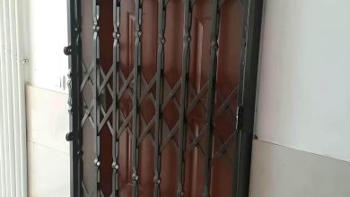 درب آکاردئونی فلزی مناسب ورودی ویلا و باغ