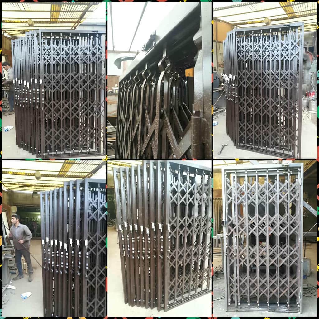 حفاظ ضربدری آکاردئونی با پرچ فلزی