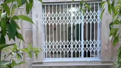 حفاظ آکاردئونی فلزی برای ورودی آپارتمان