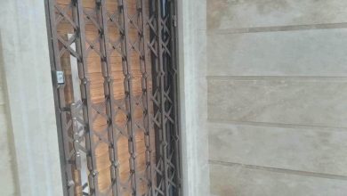 درب آکاردئونی آپارتمان فلزی با قفل ایمن برای کنترل ورودی