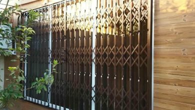 حفاظ ضربدری آکاردئونی فلزی مناسب بازسازی ساختمان قدیمی