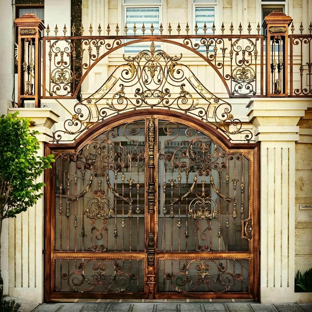 درب پارکینگ با طرح متناسب ورودی ساختمان