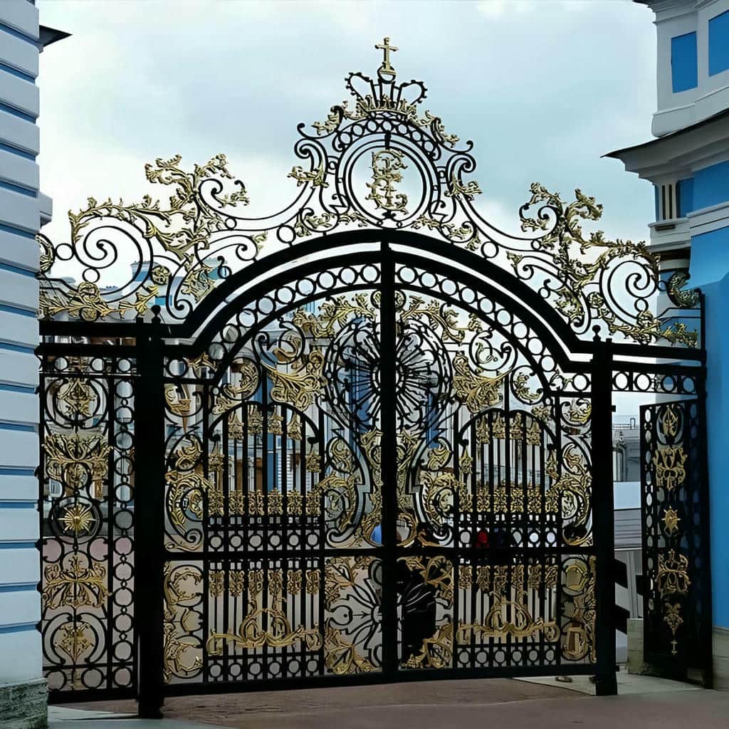 درب ویلایی پارکینگ با قفل برای کنترل دسترسی
