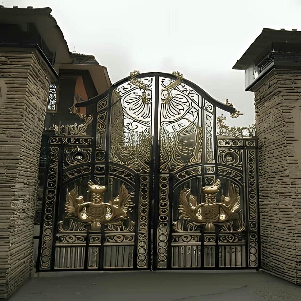 درب پارکینگ دو لنگه برای ورودی ساختمان نوساز