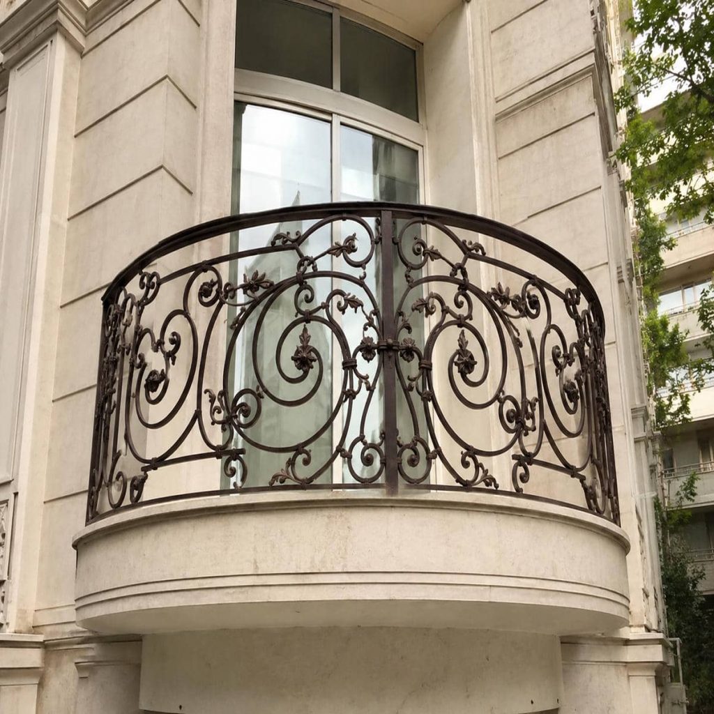 نرده چوبی راه پله مدل مدرن