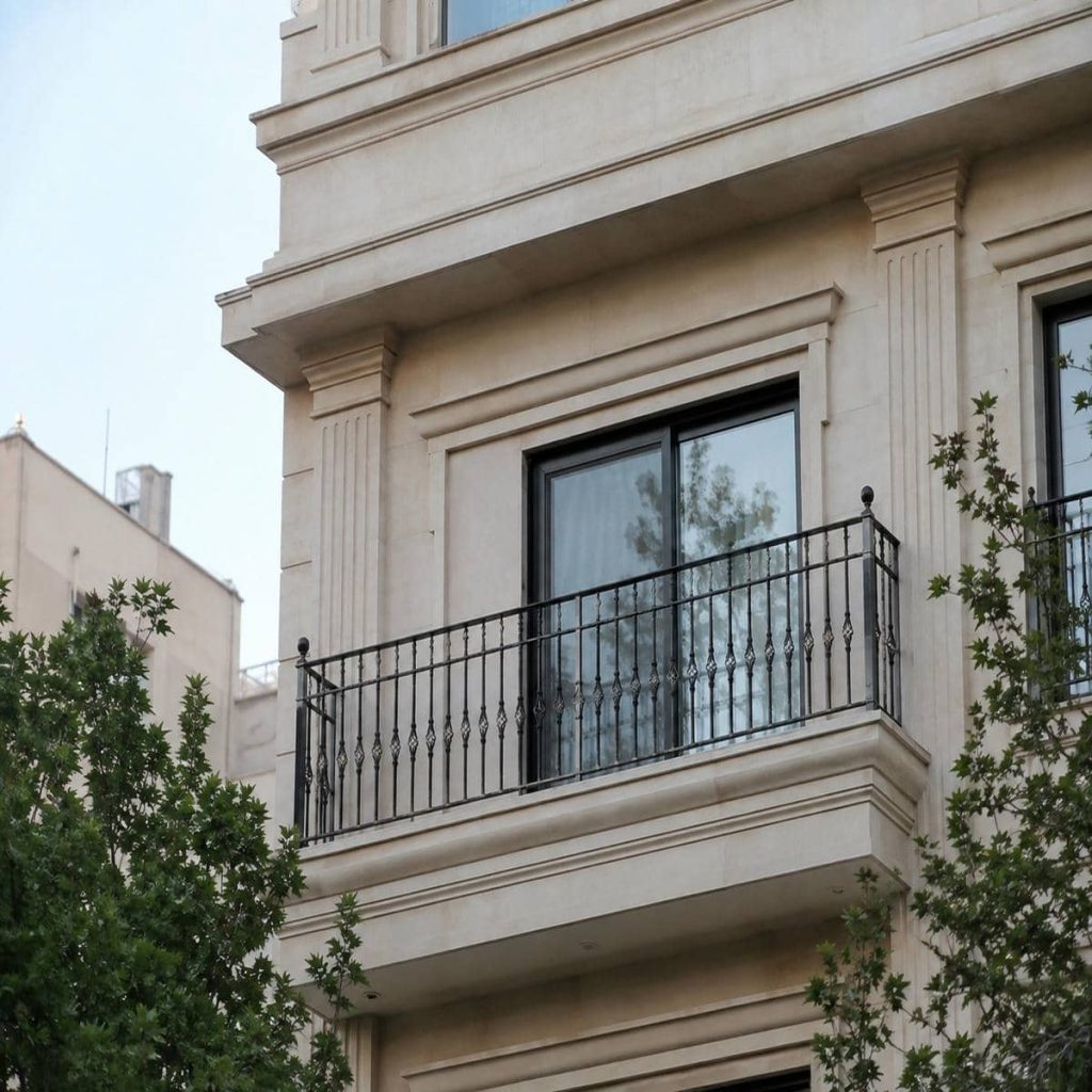 هندریل راه پله با پوشش سطحی مدرن هندریل راه پله با پوشش سطحی مدرن
