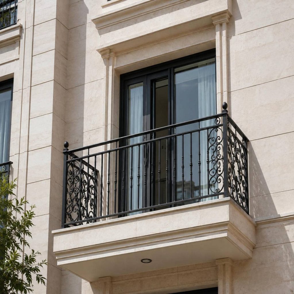 نرده راه پله با دست انداز مناسب برای استفاده روزانه