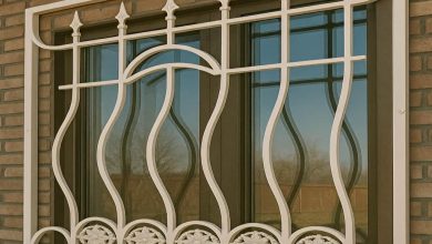 حفاظ پنجره آهنی مشکی برای پنجره آپارتمان با ظاهر ساده و امن